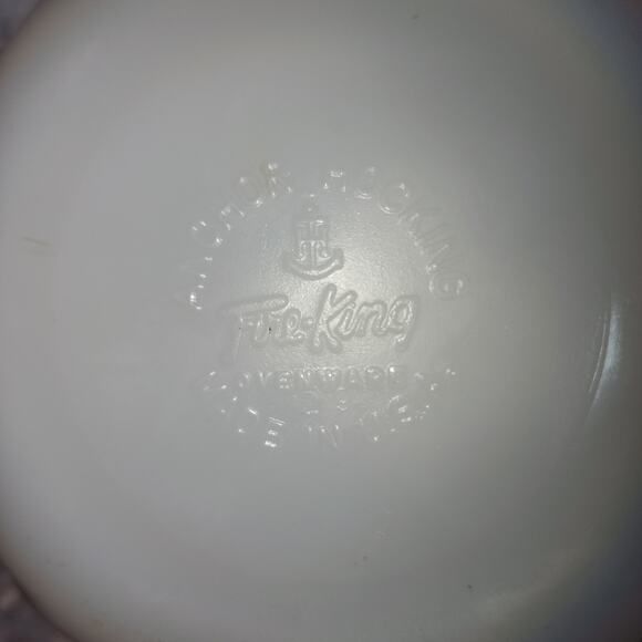 MCM VINTAGE FIREKING SET OF 3 IRREDESCENT PEACH LUSTRE CASSAROLE BOWLS - Picture 2 of 6